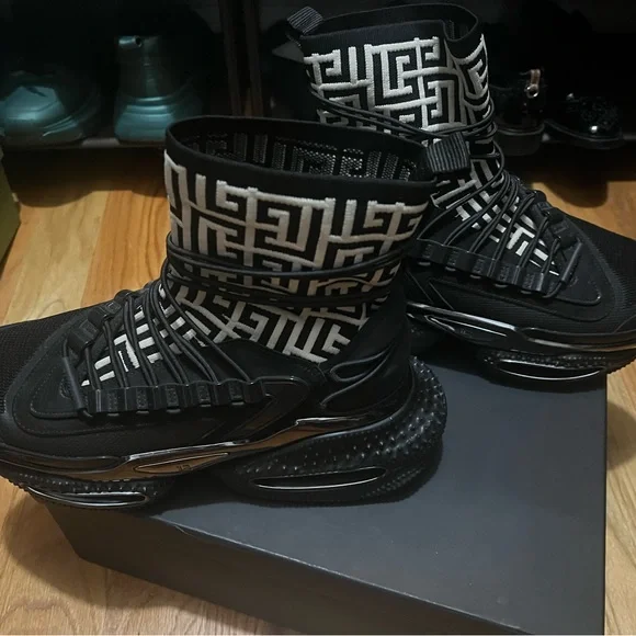 BALMAIN sneakers men size USA12 UK11 - Picture 1 of 7